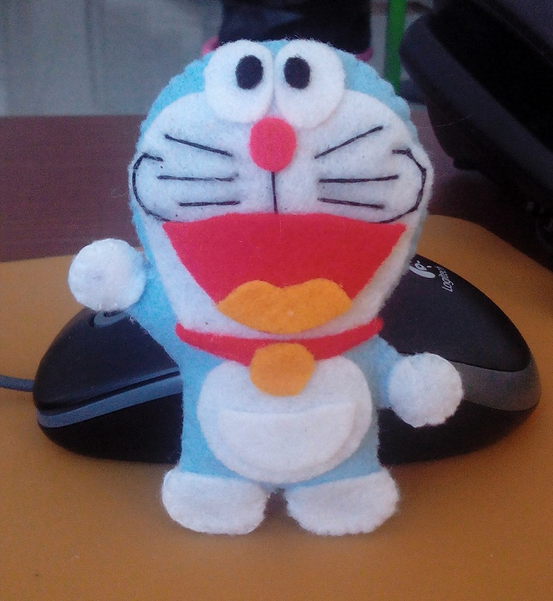 Cara Membuat Boneka Doraemon dari Kain Flanel - Penjahit Putra